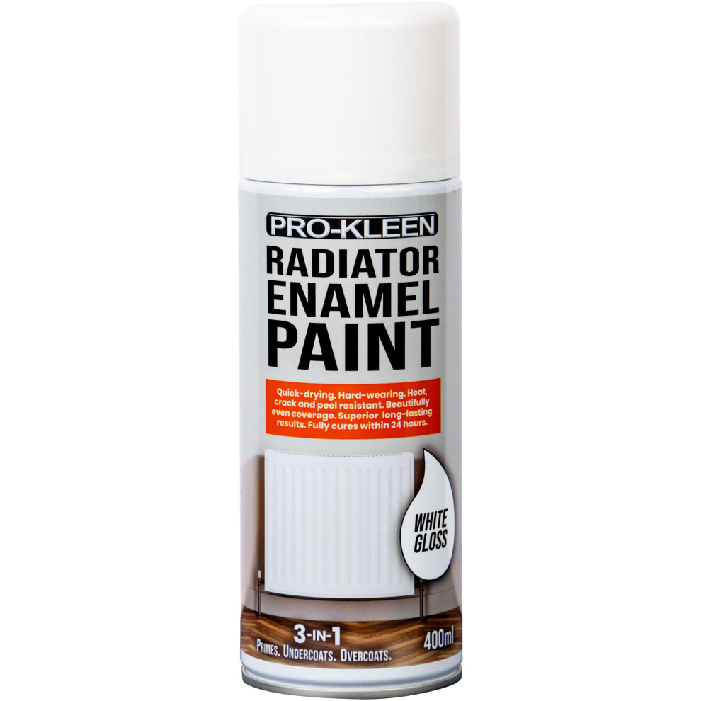 (White Gloss, Single) Pro-Kleen Enamel Radiator Paint