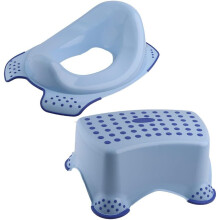 (BLUE STOOL & TOILET TRAINING SEAT) Kids Toilet Seat And Stool Unisex