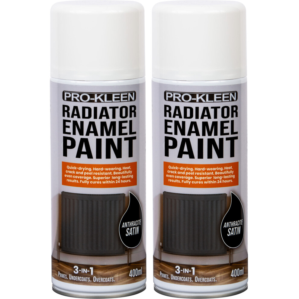 (Anthracite Satin , Twin) Pro-Kleen Enamel Radiator Paint