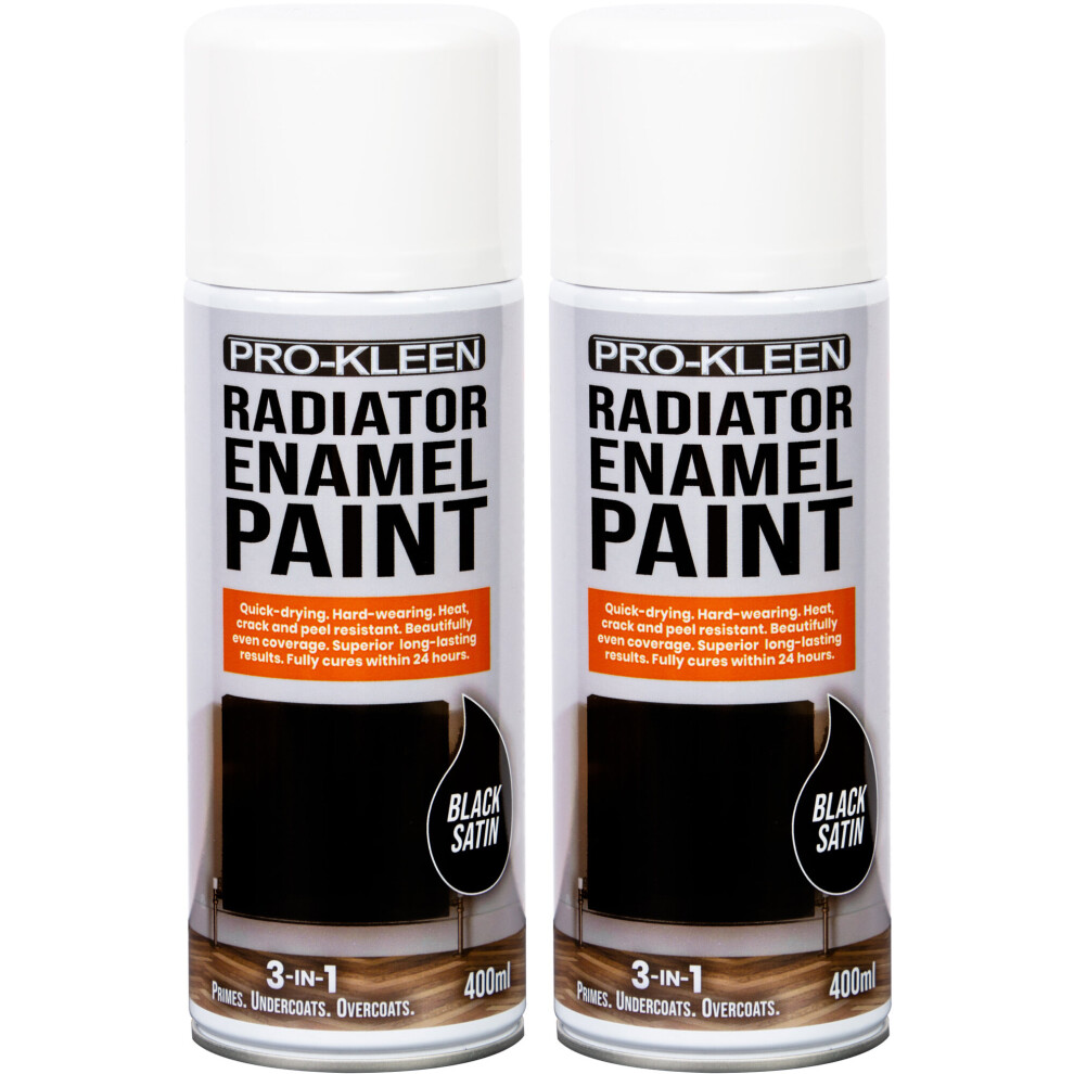 (Black Satin, Twin) Pro-Kleen Enamel Radiator Paint