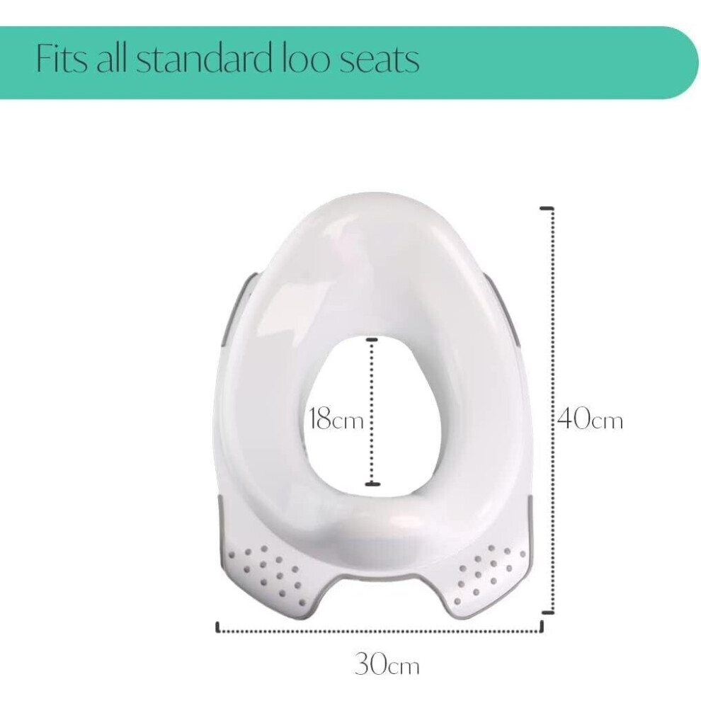 (WHITE TOILET TRAINING SEAT) Kids Toilet Seat And Stool Unisex