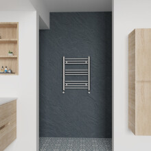 (Straight, 600x500mm) Warmehaus Heated Towel Rail Chrome Bathroom Ladder Style Radiator Central Heating