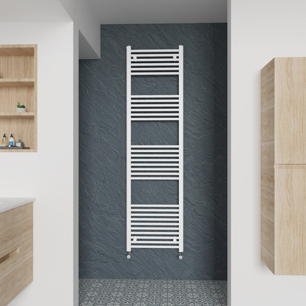 Warmehaus (Straight, 1800X500mm) Heated Towel Rail Bathroom Ladder Style Radiator Central Heating White