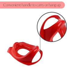 (RED TOILET TRAINING SEAT) Kids Toilet Seat And Stool Unisex