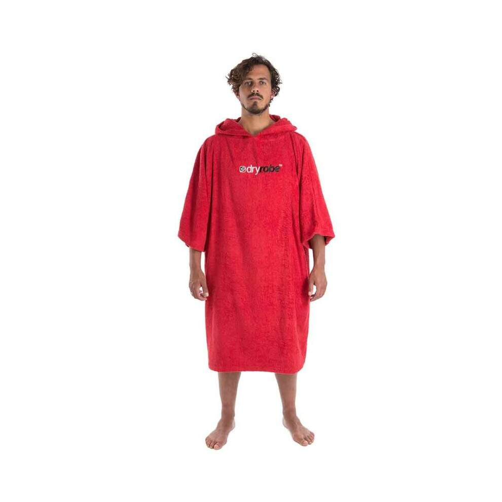 Dryrobe Towelling Changing Robe - RED - Large