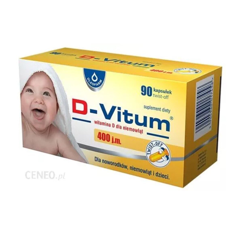 D-Vitum 90 kap Witamina D 400 dla niemowlat Vitamin D twist off Caps Babies