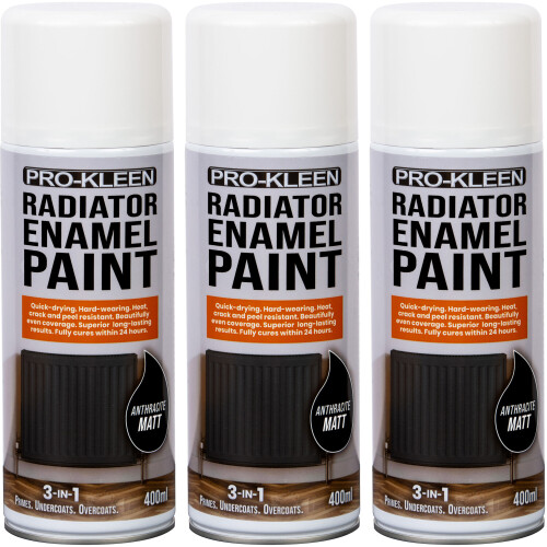 Pro-Kleen (Triple, Anthracite Matt) Pro-Kleen Enamel Radiator Paint (Matt)