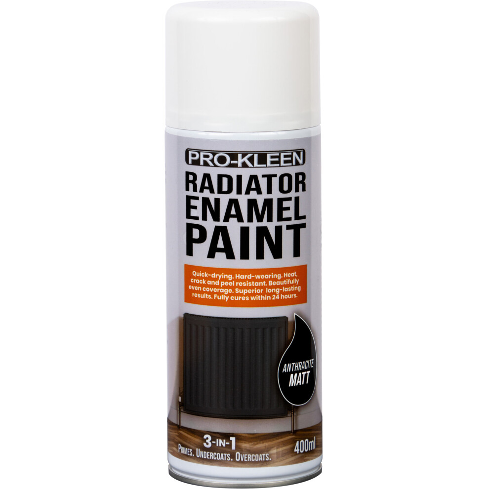 (Single, Anthracite Matt) Pro-Kleen Enamel Radiator Paint (Matt)