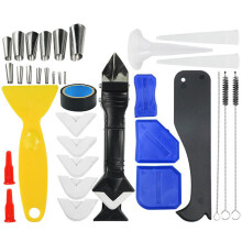 35Pcs/set Caulking Finisher Tool Kit Silicone Sealant Finishing Tool Grout Scraper