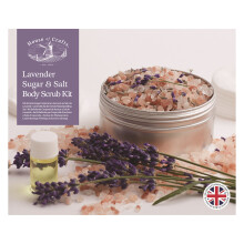 House Of Crafts Lavender Sugar & Salt Body Scrub Kit Spa Gift Activity Set