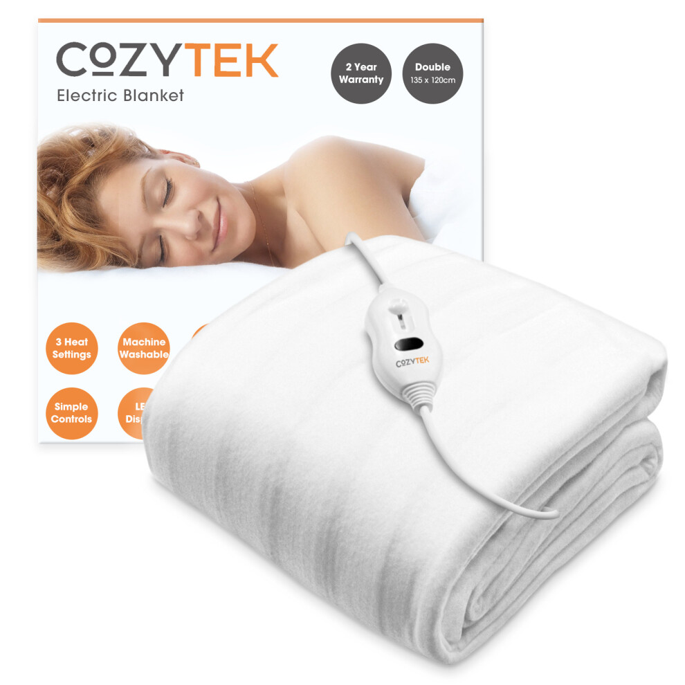 Cozytek Luxurious Electric Throw Heated Throw Blanket, Large Soft