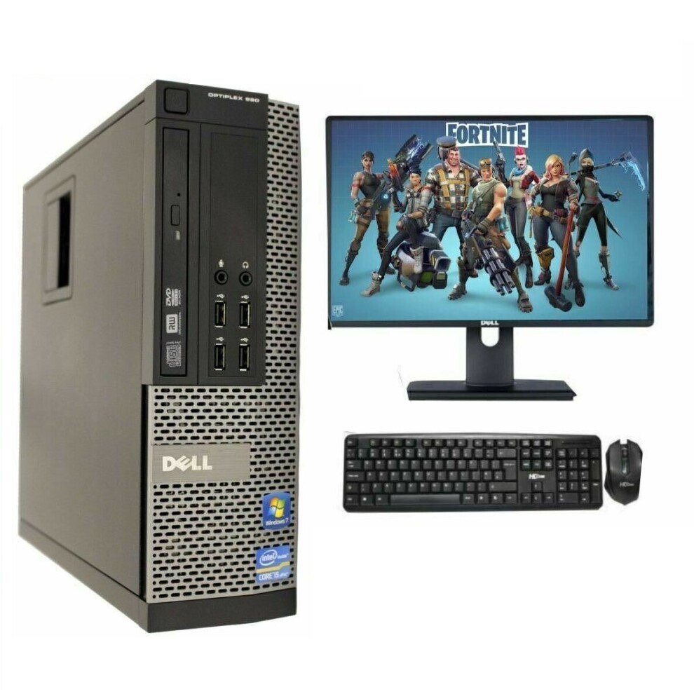 Fcs Fast Gaming Dell Bundle Tower Pc Full Set Computer System Intel I5 16Gb 500Gb Gt730