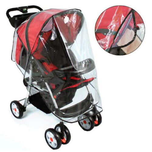 Buggy Rain Cover Universal Pushchair Stroller Pram Transparent 1