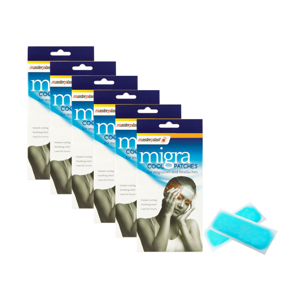 Masterplast 12 Migra Cool Patches Cool Gel Instant Relief For Headaches Migraines