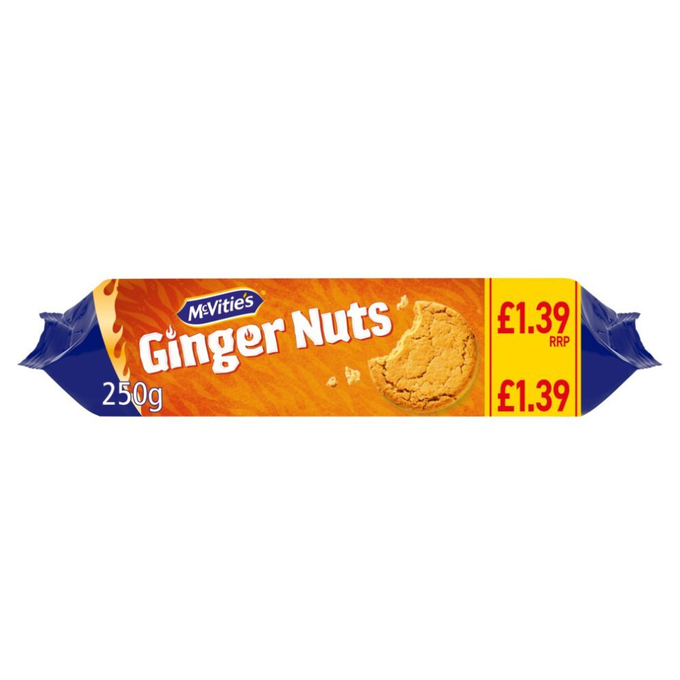 Mcvities Mcvitie's Ginger Nuts 250G (Pack Of 6)