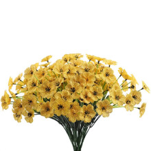 (Yellow) Outdoor Plastic Plants Garden Porch Decor Artificial Flowers Fake Flowers