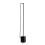 Living And Home Metal Rectangular LED Floor Lamp with Black Base 3