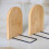 (  L-pair) Desktop Organizer Bamboo Stand Holder Bookrack Book Ends Shelf Bookends 1
