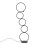 Living And Home Modern 5-Ring Touch Control LED Floor Lamp for Living Room 4