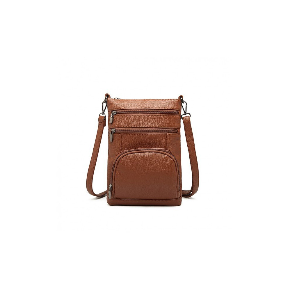 (Brown) Miss LuLu Rfid-Blocking Crossbody Bag