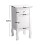 Living And Home (White) Wooden Bedside Side Table Nightstand with Drawer 4