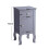 Living And Home (Grey) Wooden Bedside Side Table Nightstand with Drawer 5