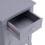Living And Home (Grey) Wooden Bedside Side Table Nightstand with Drawer 6
