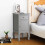 Living And Home (Grey) Wooden Bedside Side Table Nightstand with Drawer 2