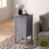 Living And Home (Grey) Wooden Bedside Side Table Nightstand with Drawer 3