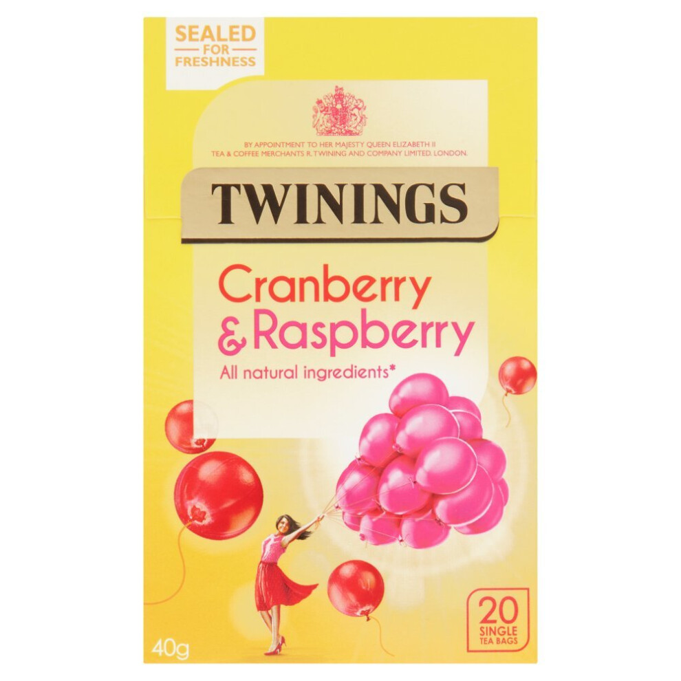 Twinings Cranberry & Raspberry Tea 20s (Pack of 6)