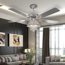 52 Inch Modern 5 Wood Blade Ceiling Fan Light Chandelier