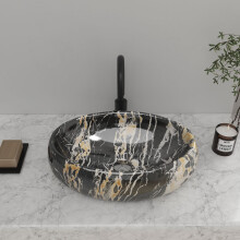 Oval Counter Mounted Ceramic Bathroom Counter top Basin W 480 mm x D 340mm