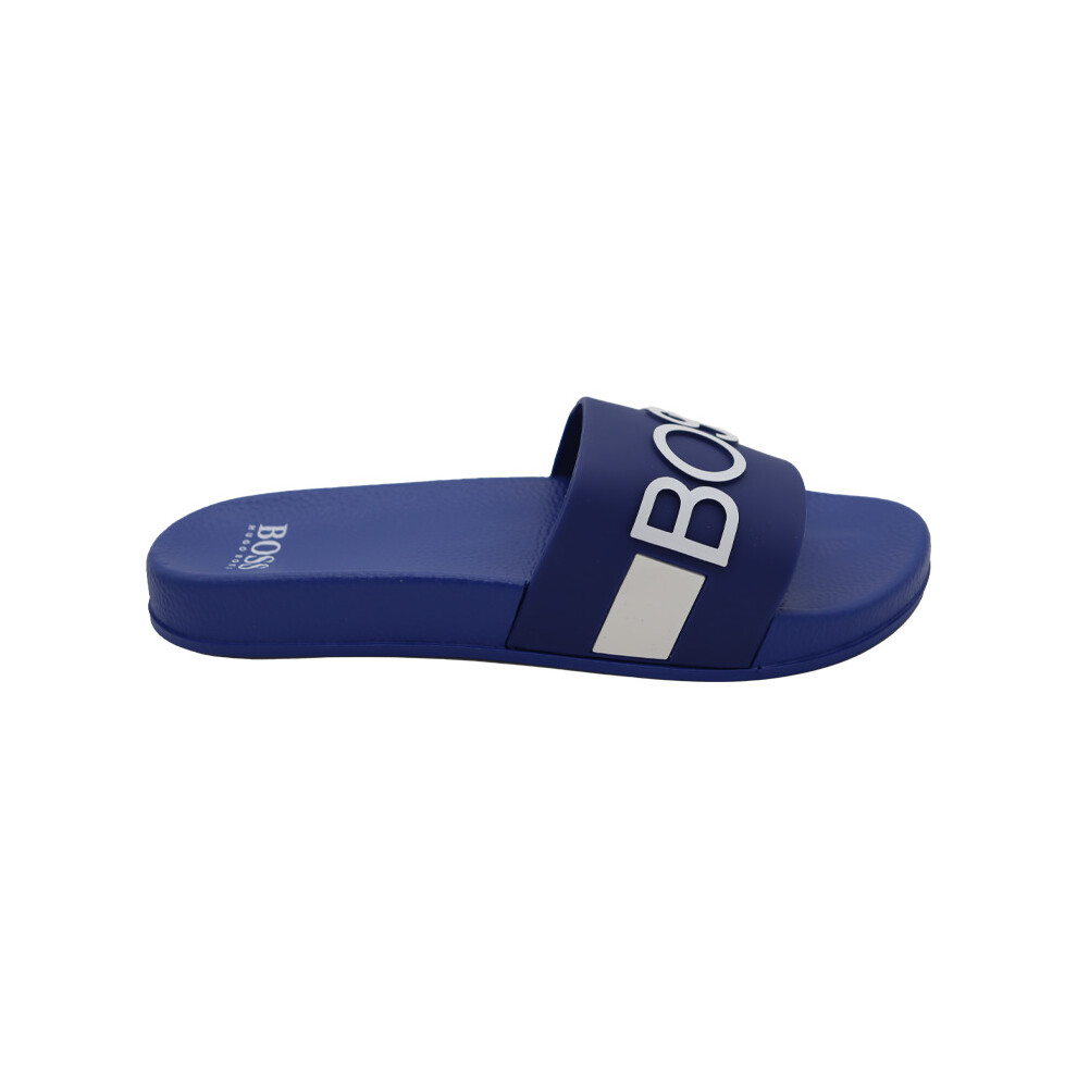 (J29274 871-1) Hugo Boss Logo Sliders Blue