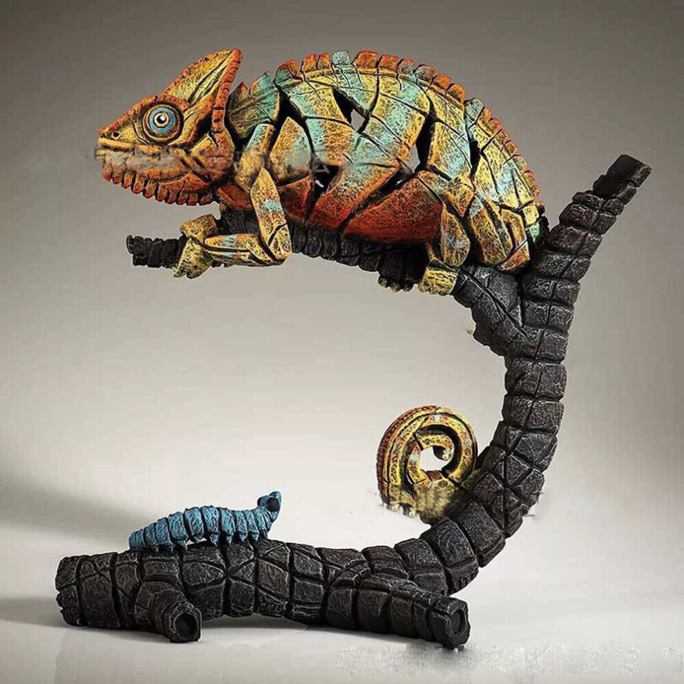 (Chameleon) Shark Tiger Lion Animal Sculpture Wall Hanging Decor 3D Animal Home Room Decor