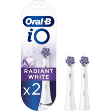 Oral-B iO Radiant Cleaning Electric Toothbrush Head White - 2 Pack