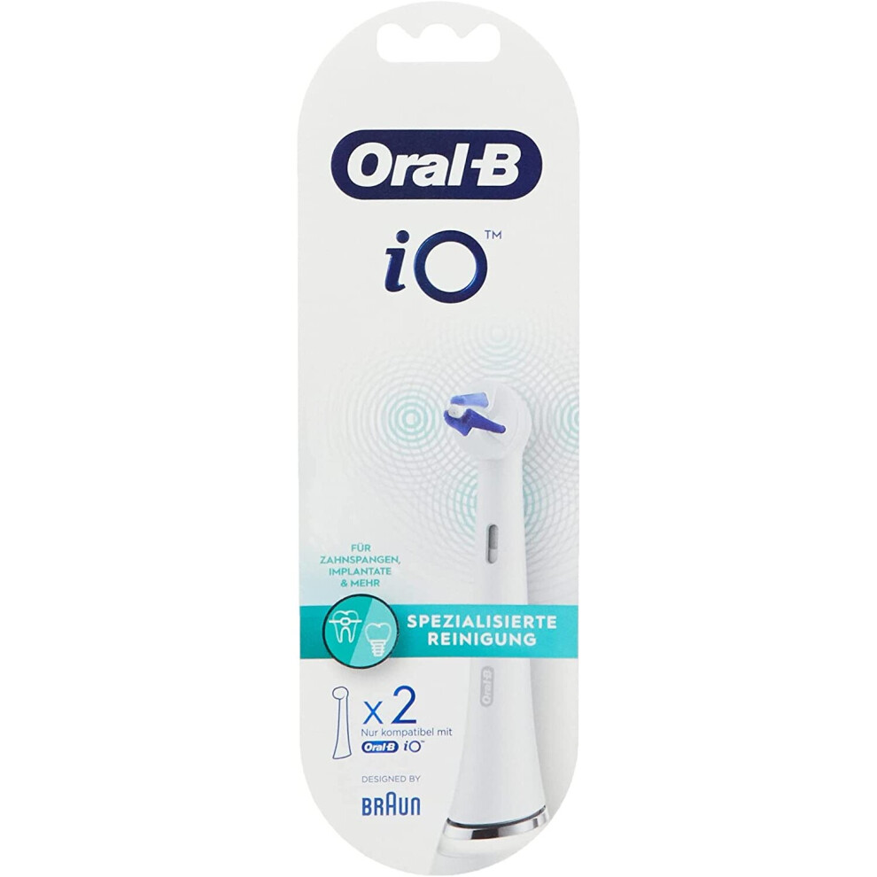 Oral-B iO Specialised Cleaning Electric Toothbrush Heads White Pack of 2 - Image 2
