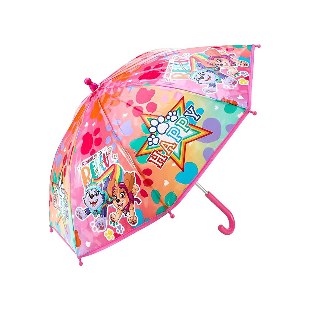 Paw Patrol Skye & Everest Umbrella Kids Childrens Brolly Pink POE Dome Girls