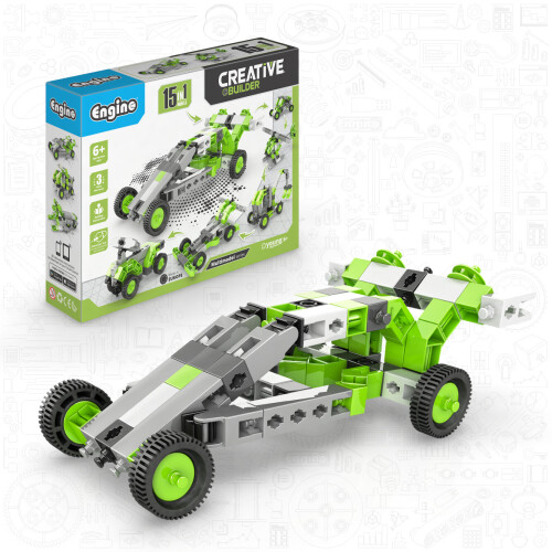 Engino- Creatieve Builder STEM Speelgoed, 15 Multimodel Set, Educatief Speelgoed voor Kinderen 6+, Engineering Kit