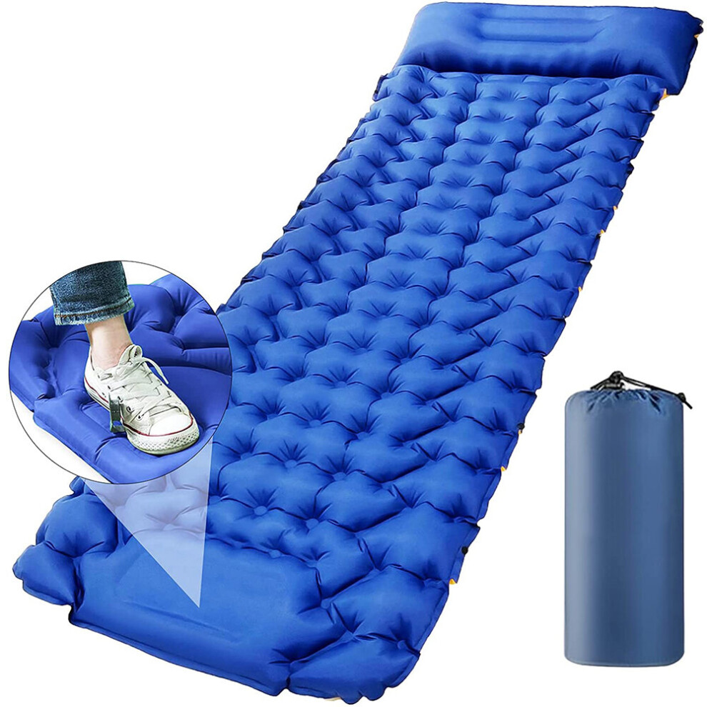 Self Inflating Camping Mat Pillow Roll Up Mattress/Pad Sleeping Bed UK