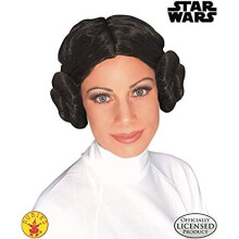 Princess Leia Wig Ladies Fancy Dress Star Wars Womens Adults Costume Accessory