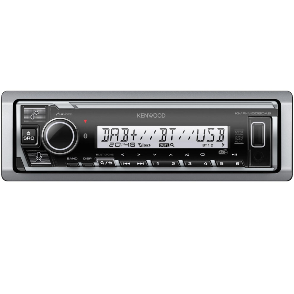 Kenwood Single DIN Car Stereo Media Receiver/Bluetooth/Radio/USB/AUX