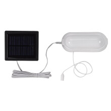 Solar Powered Shed Light - 50 Lumen White LEDs, 3m Cable to Solar Panel, Easy Install, No Mains Wiring