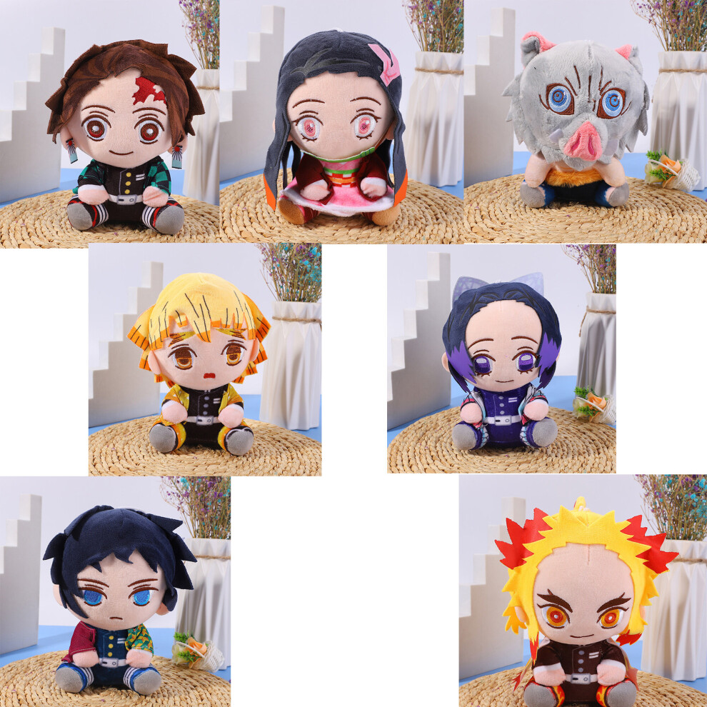 (7PCS-A+B+C+D+E+F+G) Demon Slayer Series Plush Children's  Toy - 20CM