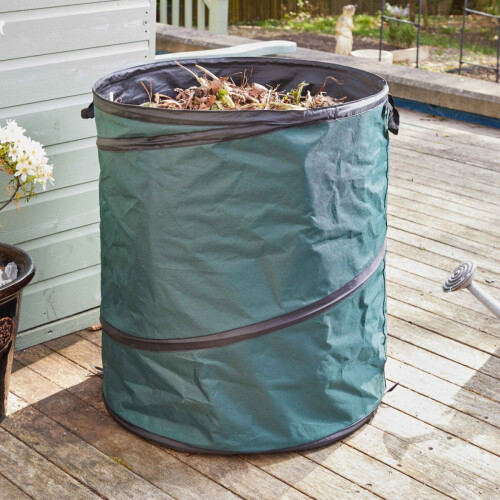 Smart Garden Products Folding Garden Waste Bag Pop-Up Spring Bin 100L Capacity & 2 x Durable Handles 1
