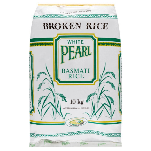 White Pearl Broken Basmati Rice 10kg (pack of 1) 1