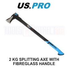 US PRO Tools 2 KG Splitting Axe With Fibreglass Handle Log Splitting Maul 4541