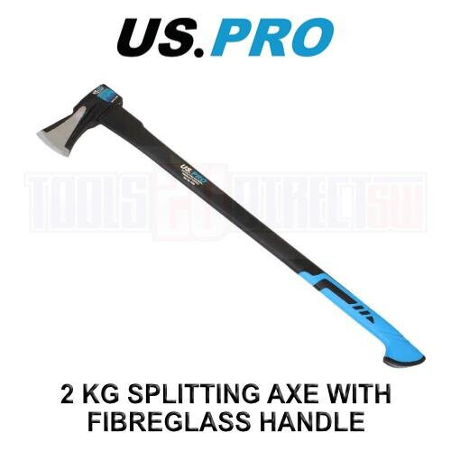 us pro US PRO Tools 2 KG Splitting Axe With Fibreglass Handle Log Splitting Maul 4541