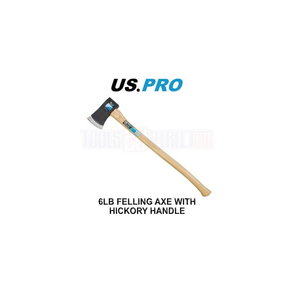 US PRO Tools 6LB Felling Axe With Hickory Handle Log Splitting Maul 4541