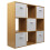 Charles Jacobs (5 White Drawers) Charles Jacobs Oak 9 Cube Open Book Shelf Storage 1