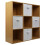 Charles Jacobs (4 White Drawers) Charles Jacobs Oak 9 Cube Open Book Shelf Storage 1